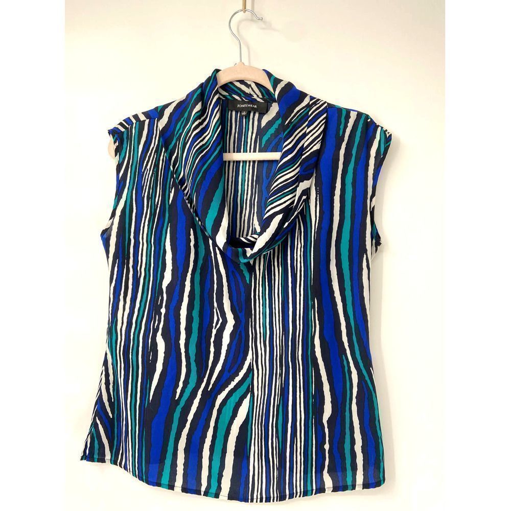 Joneswear Colorblock Cowl Neck Sleeveless‎ Top Size 4 - Picture 5 of 6